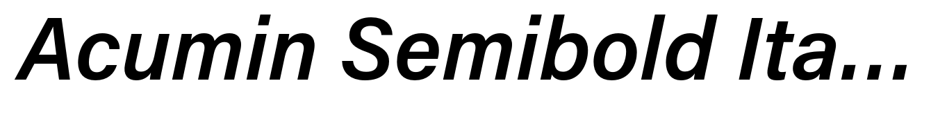 Acumin Semibold Italic